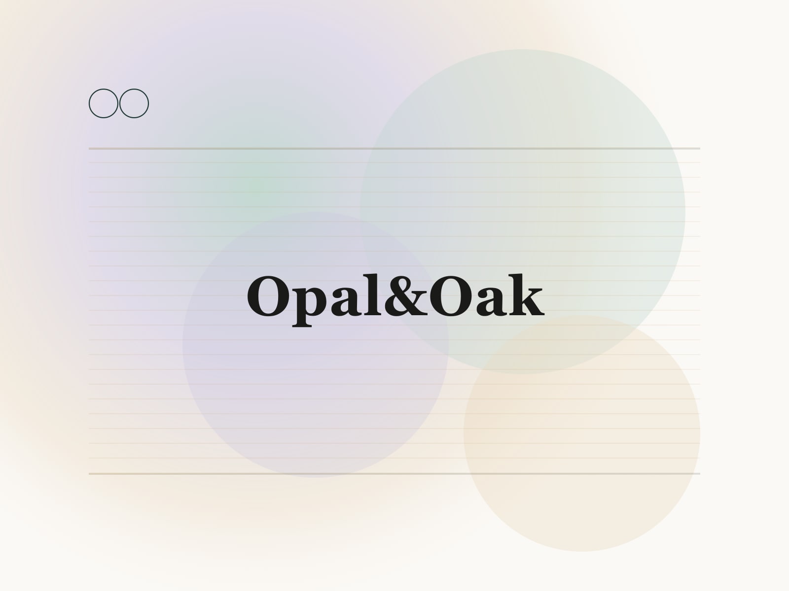 Opal&Oak collection visual